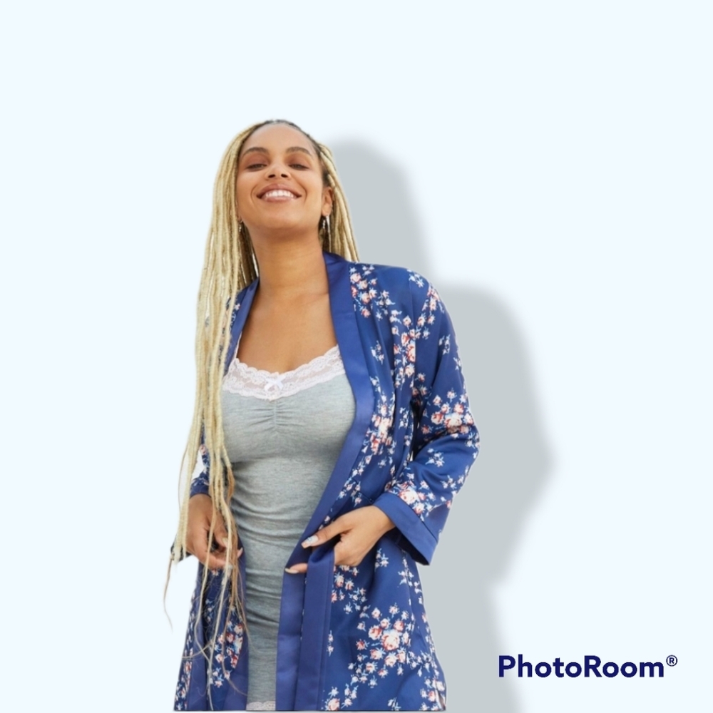 Morgan Lane Kimono Style Belted Satin Robe